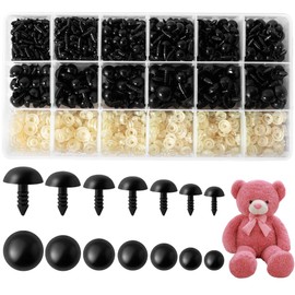 960PCS Safety Eyes for Crocheting with Washers, 5-14mm, 7 Sizes Safety Eyes for Amigurumi, DIY Crafts, Stuffed Animals