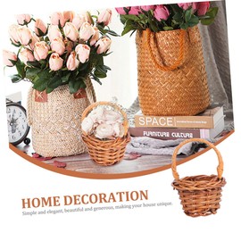 Alipis 6pcs Mini Shopping Basket Little Miniature Basket Storage Mini House Decor Woven Storage Basket with Lid Tiny Kit Micro Mini Baskets for Crafts Make Home Rattan Coffee
