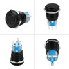 Larcele 19mm Push Button Switch with Light Indicator Self Locking