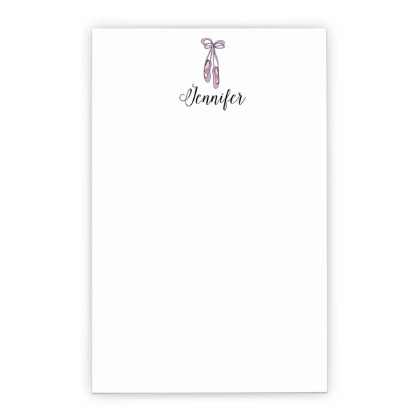 Personalized Ballerina Notepad, Personalized notepad for girls, Ballerina gift for