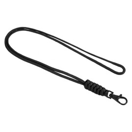 PATIKIL Badge Lanyard with Lobster Clasp 19 Inch, Necklace Keychain Cord Metal Hook Strap for Keys Whistle Badge Holder, Black