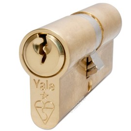 Yale Anti-Bump Euro Cylinder Polished Brass 35/40 (75mm Overall) Lock - with 0 Extra Keys (3 Total) - kitemark high Security British Standard BS EN 1303:2005 Lock.