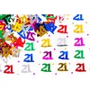 14g Multicolour 21st Birthday Confetti Foil Metallic Glitz Table Scatter