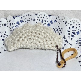 Handmade Mini Pierogi Amigurumi Purse Charm, Cute Foodie Backpack Buddy, Kawaii Dumpling