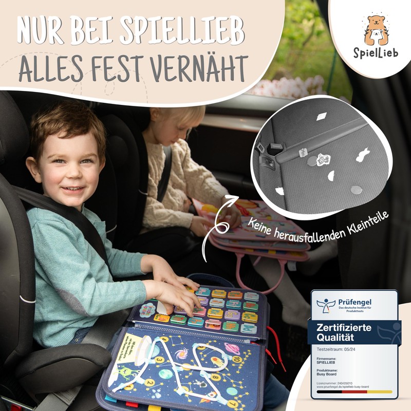 SpielLieb® Montessori Busy Board German from 3 Years - Interactive