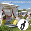 Lyreh 50pcs Plastic Hooks for Gazebo Curtains, Invisible Curtain Track