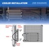 BARTOO 1/2" Transmission Cooler, Aluminium alloy 16 Pass Tube and