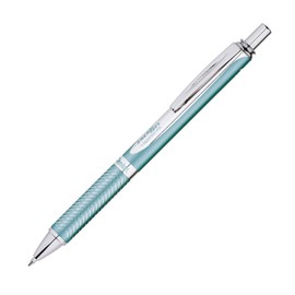 Pentel EnerGel Alloy RT Premium Gel Ink Pen, (0.7mm), Aquamarine Barrel, Black Ink, 1 Pack (BL407LSBPA)
