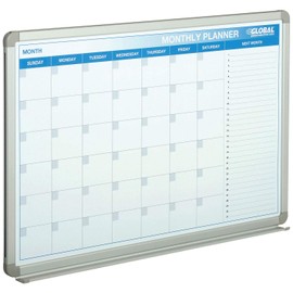 Magnetic Dry Erase Calendar Board (36"W x 24"H)