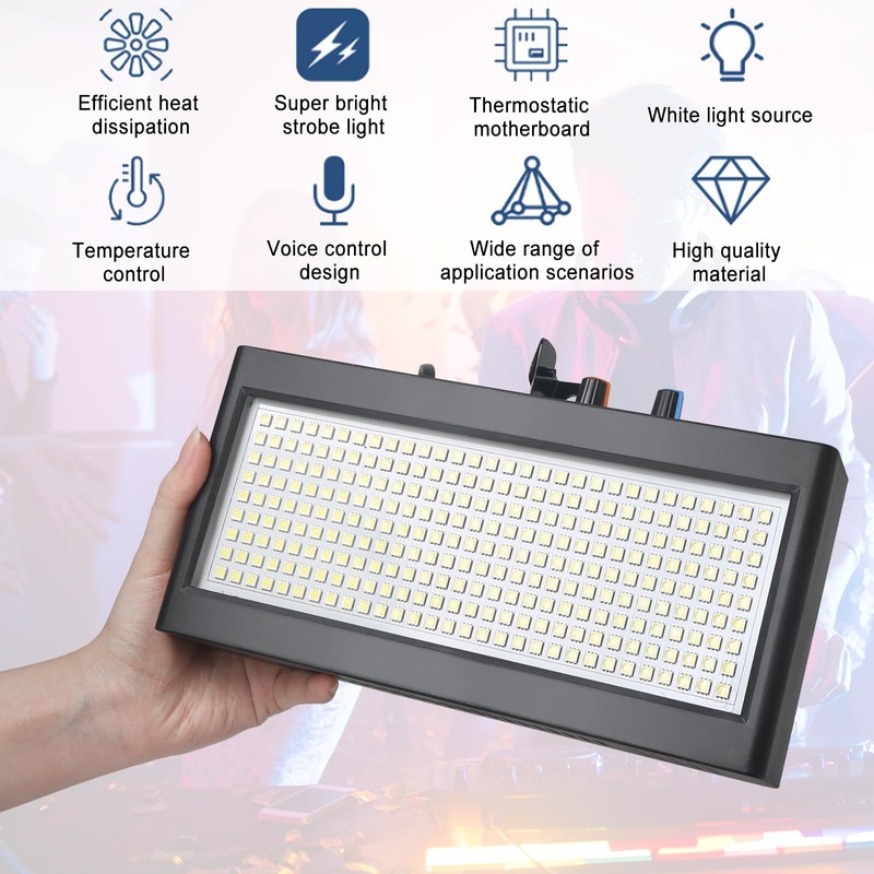 wecan Disco Strobe Light, 270Led White Strobe Lights, Disco Light