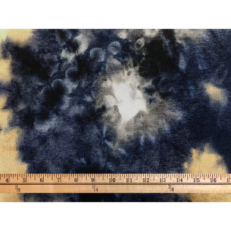 SLP Fabrics Hacci Sweater Fabric-Navy Blue Sand Tie Dye-HSTDPR02-S