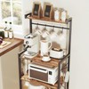 HOOBRO Kitchen Bakers Rack with Storage, 4 Tiers Coffee Bar