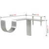 Silver Tap Bracket - No Drill Curtain Rod Bracket 1"