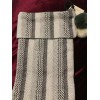 Hearth And Hand With Magnolia Christmas Black Cream Striped Stocking