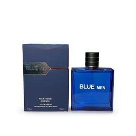 United Scents BLUE MEN Eau de Parfum for Men, 3.4 Fl Oz, Notes: Grapefruit, Lemon, Mint, Vetiver