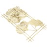 Ginkgo Leaf Wall Hanging Decor Metal Iron 3D Golden Ginkgo