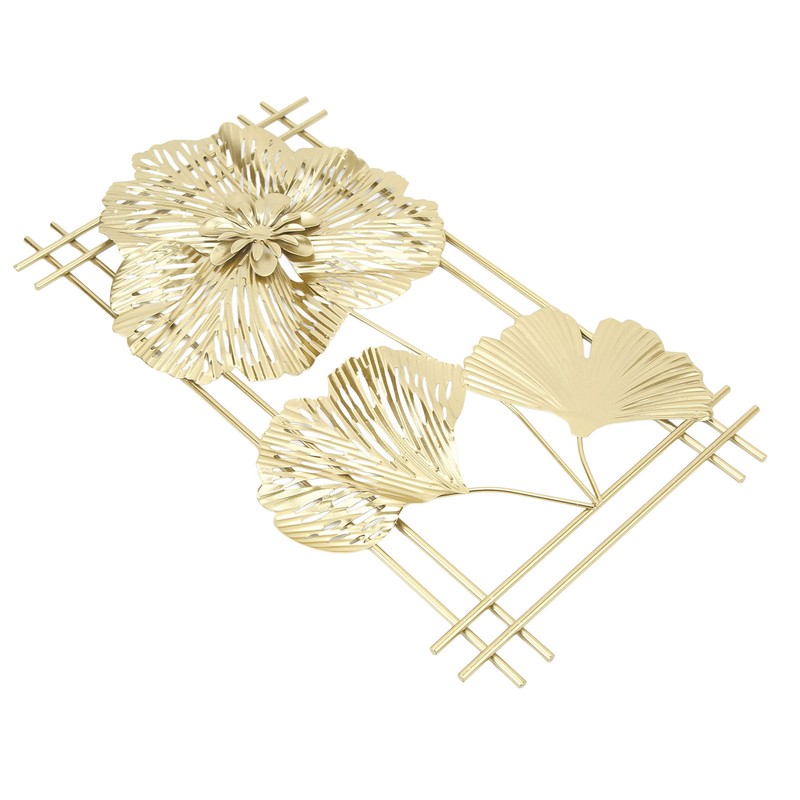 Ginkgo Leaf Wall Hanging Decor Metal Iron 3D Golden Ginkgo
