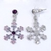 EVER FAITH Austrian Crystal Simulated Pearl Bridal Snowflake Necklace Earrings