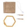 Punch Needle Kit Hex Hoop Glossy Frame Easy Operation Safe