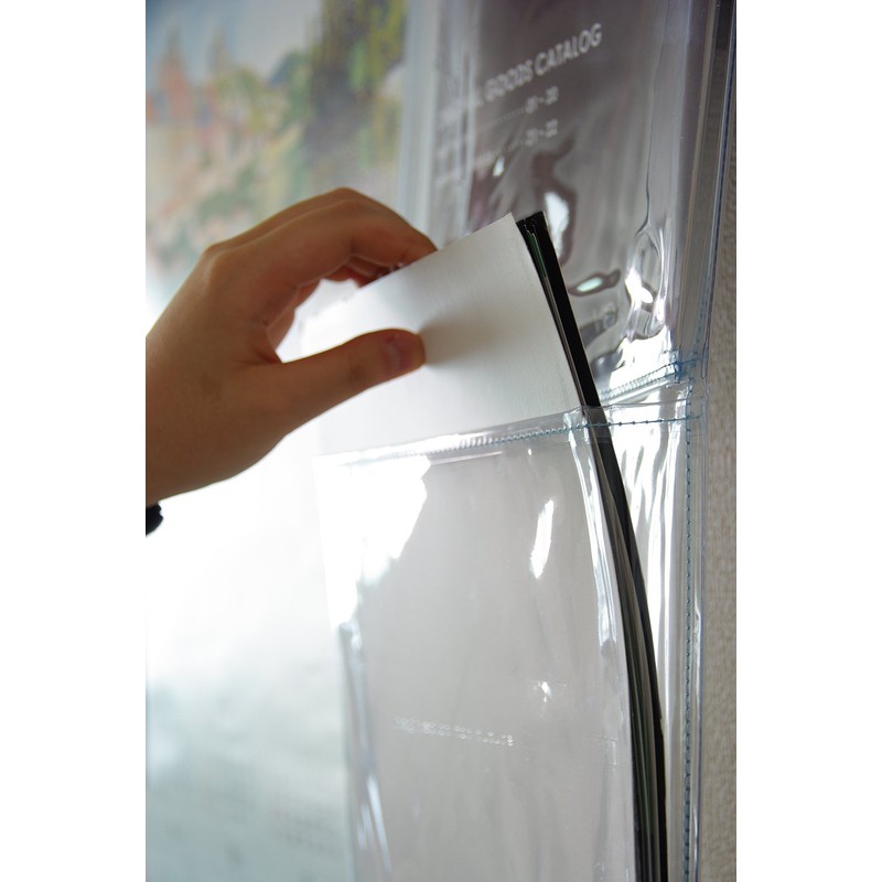 Saki Wall Pocket Clear Size: 9.8 x 46.5 inches (25