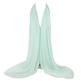 Cyzlann Women's Scarves 100% Silk Long Lightweight Scarfs for women(pure blue)