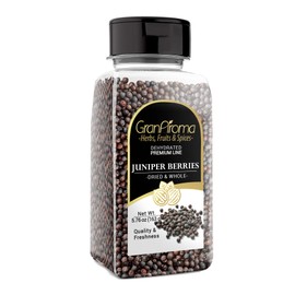GranAroma Juniper Berries, Whole & Dried, Herbaceous Flavor, Cooking Spice (5.76 Ounce)