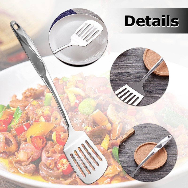 Stainless Steel Spatula, Metal Slotted Turner, Fish Spatula, Dishwasher Safe