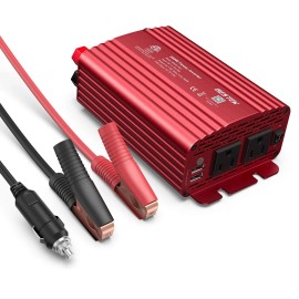BESTEK 500W Power Inverter 12V to 110V  Converter with Alligator Battery Clamp