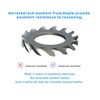 M4 Serrated Washers (Pack of 50) Galvanised Alloy Steel A2