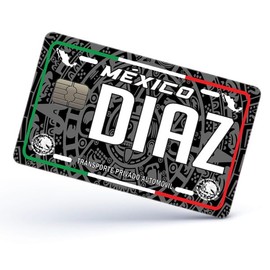 Diass Credit Card Skin Cover Vinyl Stickers (4 Pack) -Mexican Decal Mexico Car Plate Adhesive Diazz
