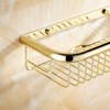 Beelee Wall Mounted Golden Brass Bathroom Commodity Shelf Shower Caddy