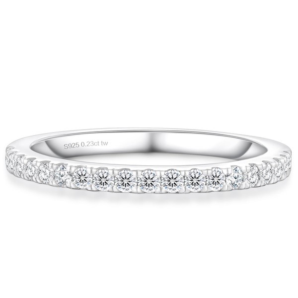 KRKC Moissanite Ring, Women's Fashion Ring, 925 Silver, Proposal Ring,