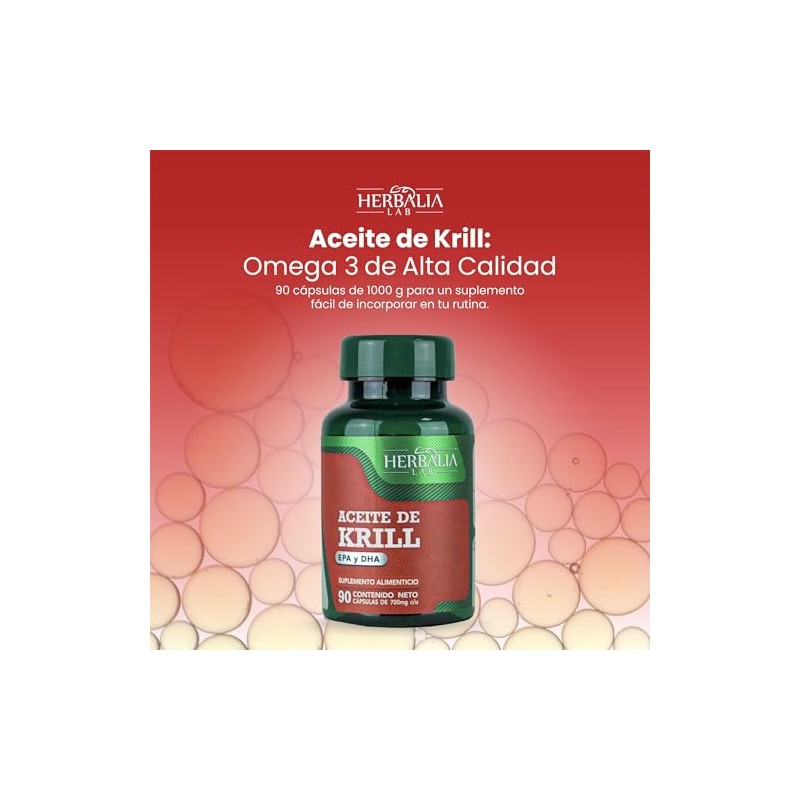 Aceite de Krill Puro Herbalia Lab - Rico EPA y