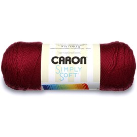Caron Simply Soft Acrylic Aran Knitting Wool Yarn 170g - 9762 Burgundy