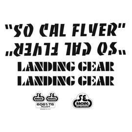 SE Bikes So Cal Flyer Decal Set Null Black