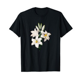 Vintage Lily Flower Shirt Flower Lover Women Girls T-Shirt