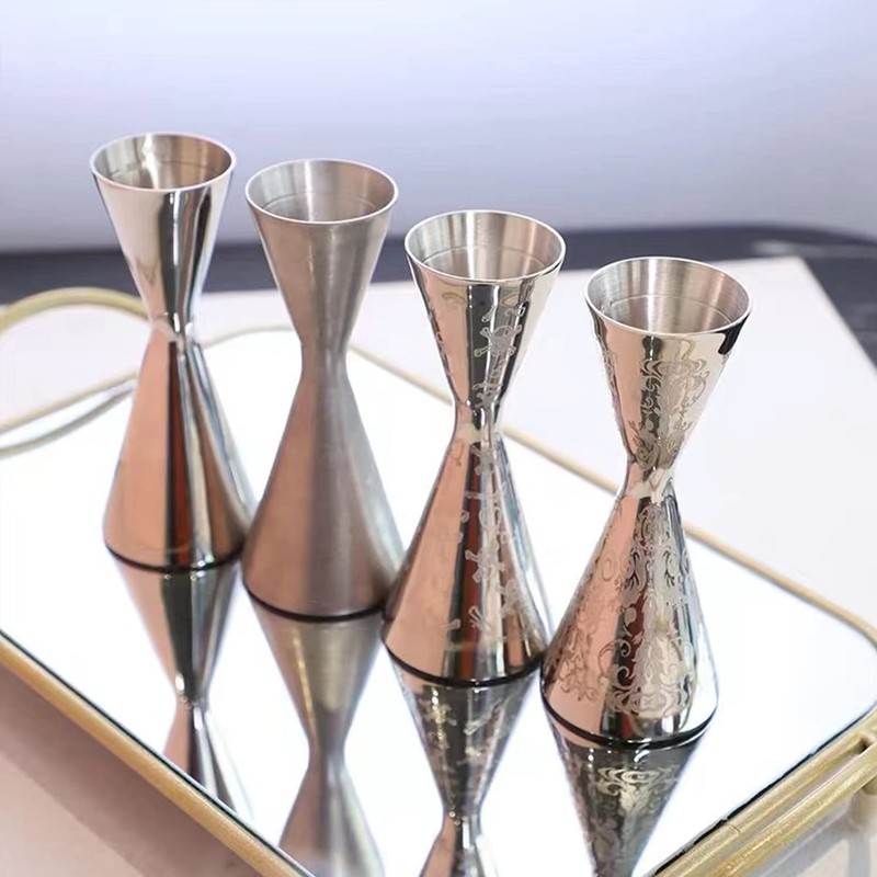 WIEXUN Measuring Cup Graduated Jigger Cup Cocktail Stainless Steel Measuring