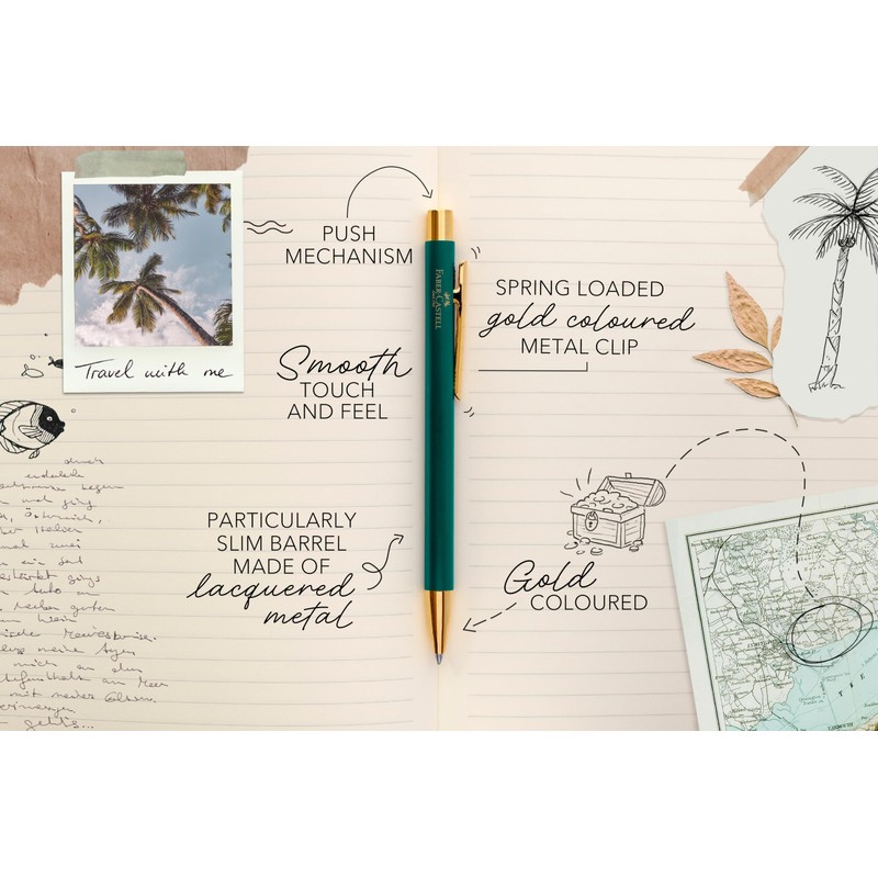 Faber-Castell Neo Slim 141435 Ballpoint Pen Lead Thickness B Gold