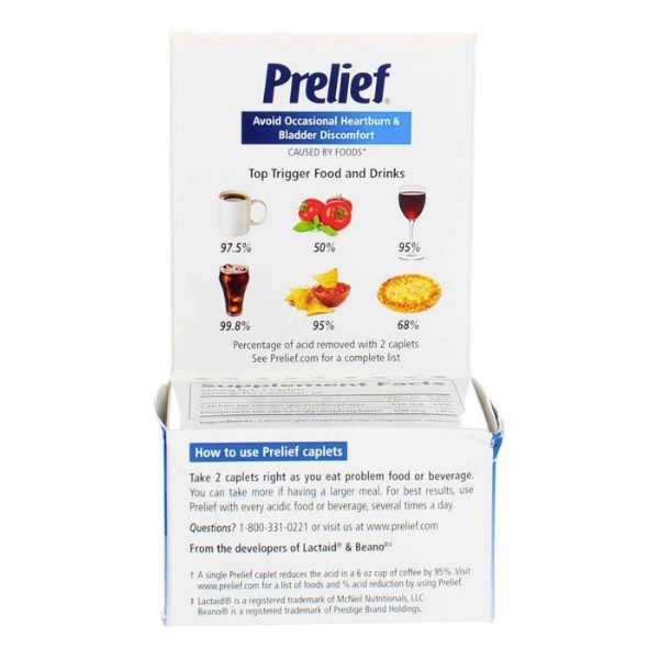 Prelief Acid Reducer Caplets, 60 Ct