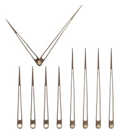 sourcing map 5 Set Wooden Clock Hands Only,Walnut Wood Clock Hands Clock Kit for Clock DIY Repair Part Replacement Fit for 14 Inch Wall Clock, 5.67 Inches