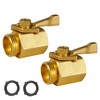 LIULO TOOL Brass Garden Hose Shut Off Valve, 2 Pack