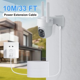 XNMOA USB to USB C Extension Cord Power Cord for Security Camera CCTV 33FT Type C Long Power Cable Cameras for Home Security Outdoor Indoor Extension Cord USB Extension Cable for Xiaomi Mi eufy Camera