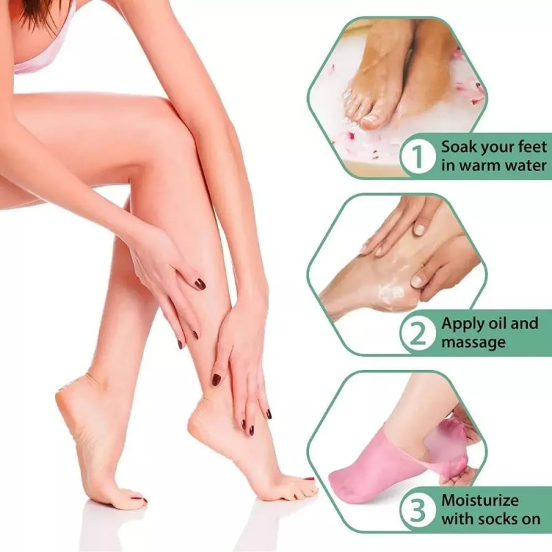 Universo en Linea Calcetines Silicona Alivia Dolores Calceta Gel Hidratante