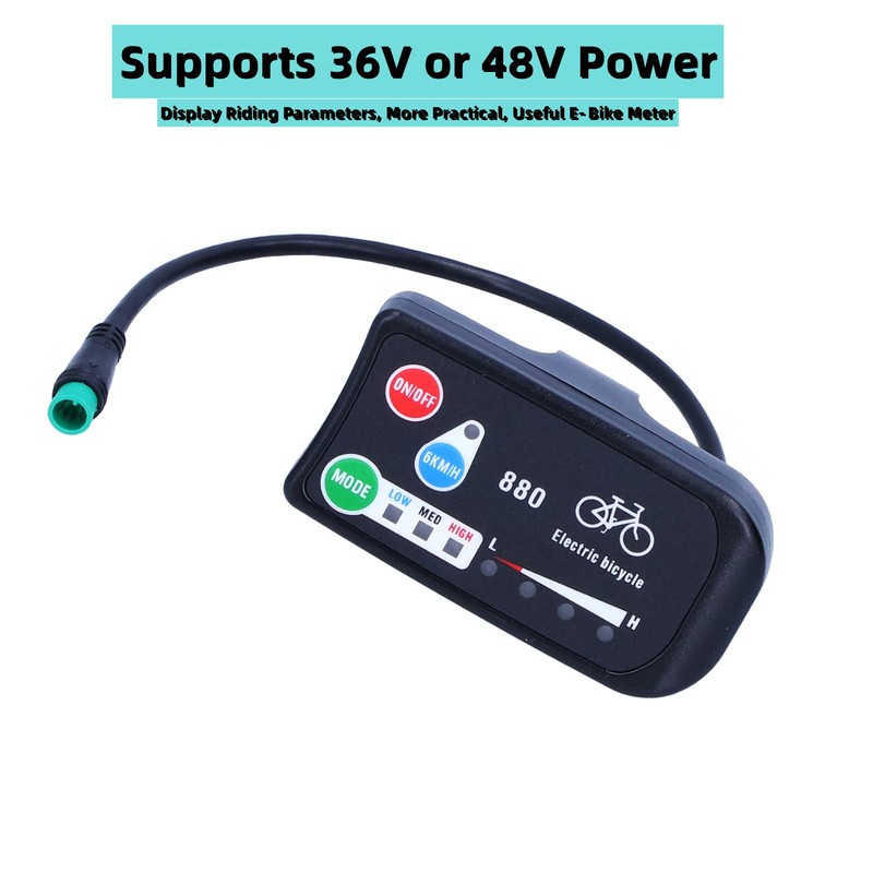 Electric Bicycle Display, 36V 48V E-Bike Intelligent Control Panel Display,
