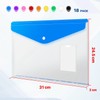 Punched Pockets A4 Plastic Wallets– 18PCS Expandable Document Wallet Folder
