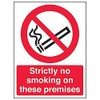 V Safety Prohibition No Smoking - Strictly No Smoking On