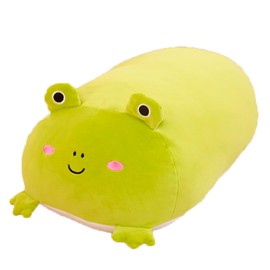 TONGSONG 24 Inch Long Plush Frog Stuffed Animal Frog Hugging Pillow Cuddly Frog Pillow Plushies Toy Home Decor Grey Froggie Huggable Anime Gifts for Kids and Lovers in Birthday, Valentines