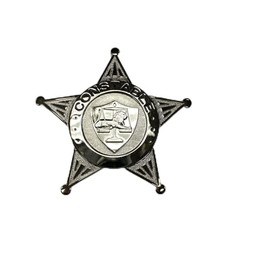 Fishi NEW LAPEL PINS Constable Badge W/Lion & Scales - Thread And Rod & Pin Backing - NEW