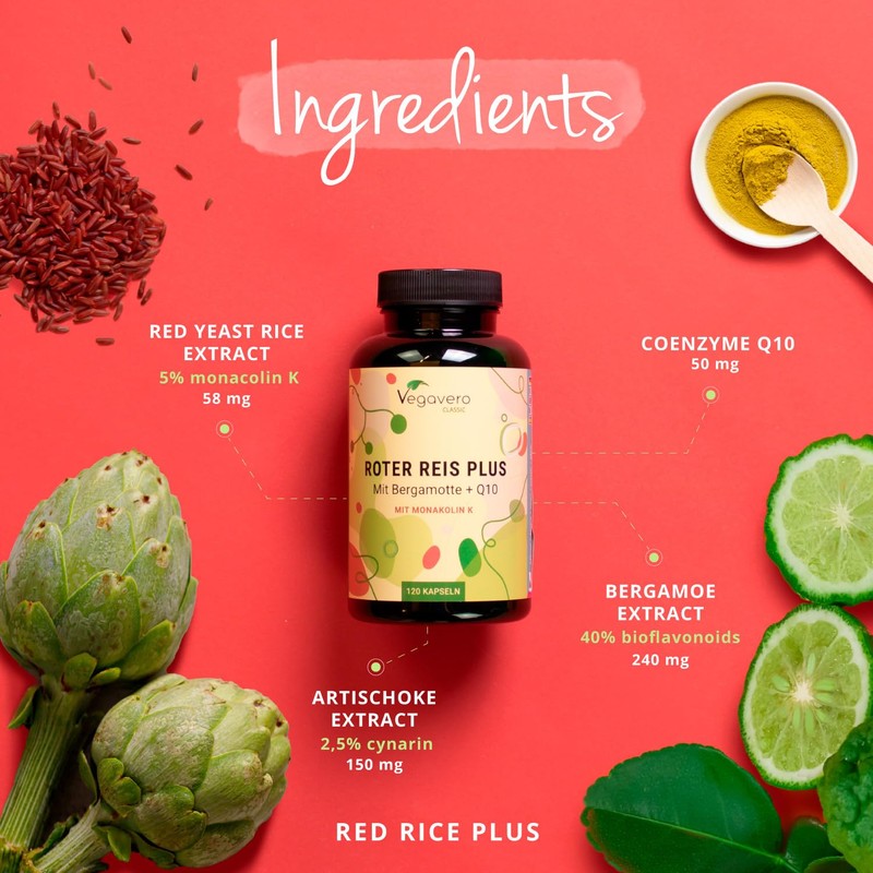 Vegavero Red Rice Capsules | 2.9 mg Monacolin K |