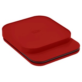 Rosti Mensura Küchenwaage, Haushaltswaage, Backwaage, Digitale Küchenwaage mit Schüssel und Tara-Funktion, Maximalgewicht 10 kg, 16,5 x 20,3 x 3,5 cm, Rot